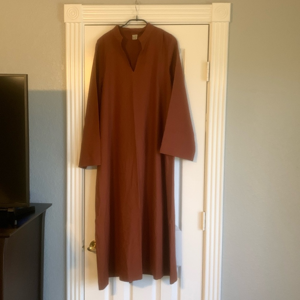New baserange raw silk kaftan maxi dress size s